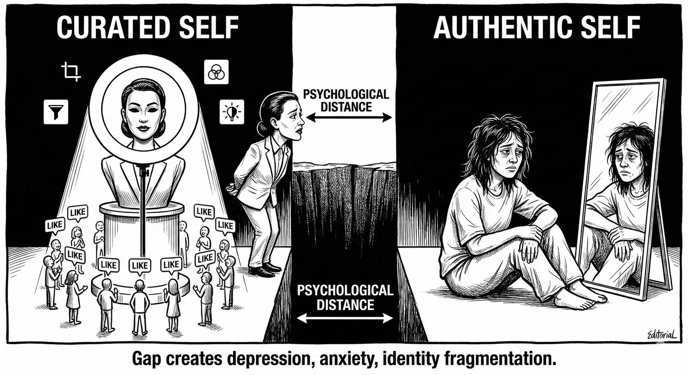 Curated Self vs. Authentic Self: The Widening Gap. Social media creates a damaging split between the