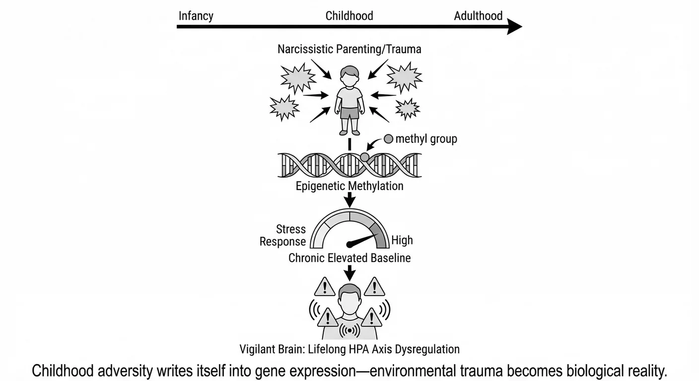 Epigenetic programming: how environment writes itself into biology. Narcissistic parenting and traum