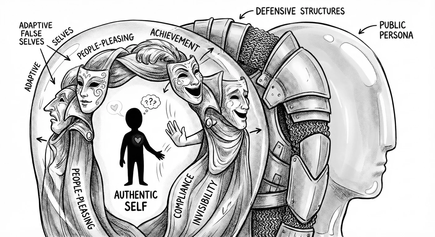 False Self Development: Layers of Protection, Loss of Core. The false self develops as a protective 